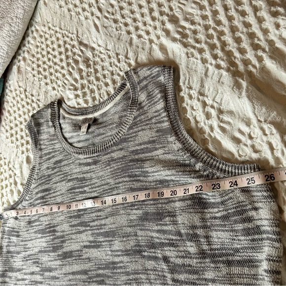 LOGO by Lori Goldstein Space Gray Dye Sweater Tank lace trim plus size 3X - Picture 9 of 9